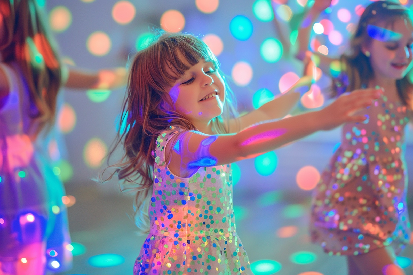 DJ animando una fiesta joven con luces